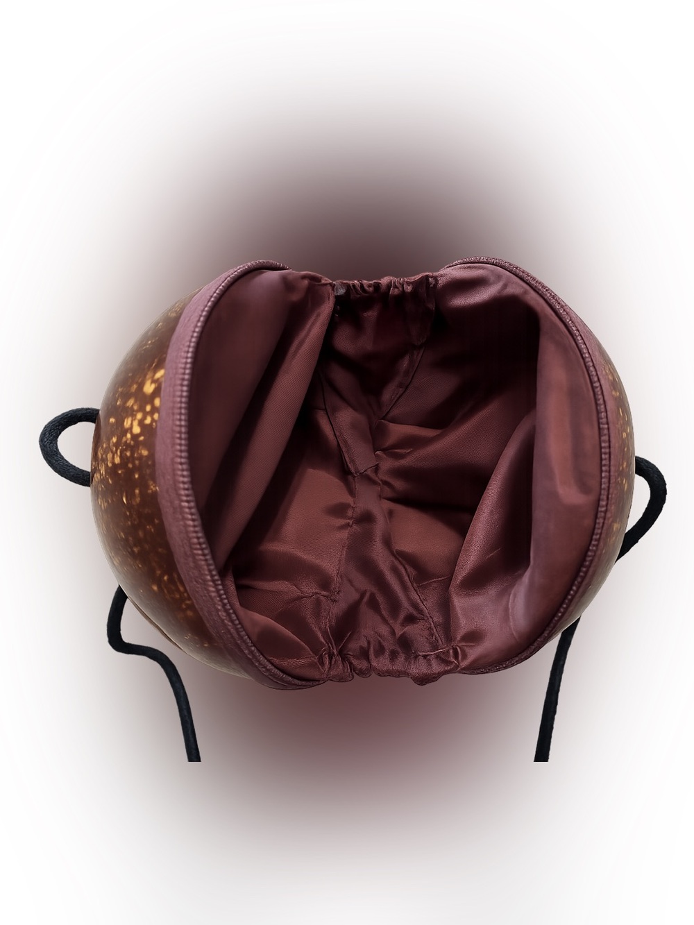 Boho Tropical Vintage Coconut Shell Purse - Brown - Picture 2 of 5
